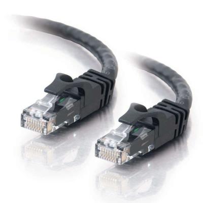 0.5m Cat6 Booted Unshielded (UTP) Network Patch Cable - Black